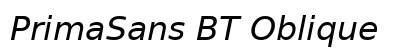 PrimaSans BT Oblique Preview