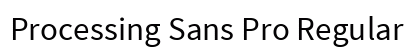 Processing Sans Pro Regular preview