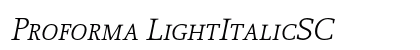 Proforma LightItalicSC Preview