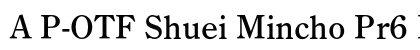 A P-OTF Shuei Mincho Pr6 B preview