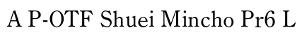 A P-OTF Shuei Mincho Pr6 L Preview