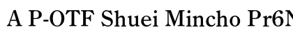 A P-OTF Shuei Mincho Pr6N B preview