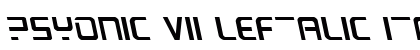 PsYonic VII Leftalic Italic preview