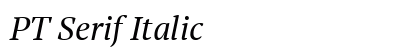 PT Serif Italic preview