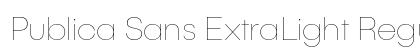 Publica Sans ExtraLight Regular preview