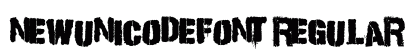 NewUnicodeFont Regular preview