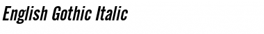 English Gothic Italic Font