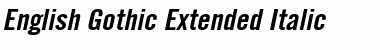 English Gothic-Extended Italic Font