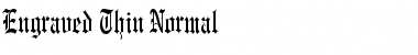 Engraved Thin Normal Font