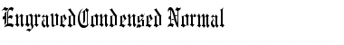 EngravedCondensed Normal Font