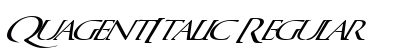 QuagentItalic Regular preview