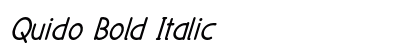 Quido Bold Italic Preview