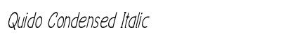 Quido Condensed Italic Preview