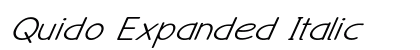 Quido Expanded Italic Preview