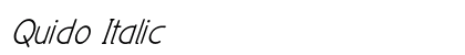 Quido Italic Preview