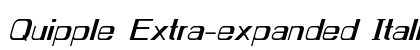 Quipple Extra-expanded Italic preview