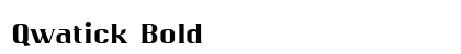 Qwatick Bold preview