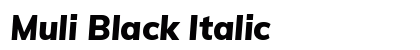 Muli Black Italic Preview