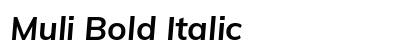 Muli Bold Italic Preview