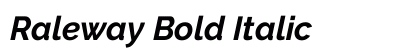 Raleway Bold Italic Preview