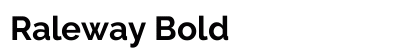 Raleway Bold preview