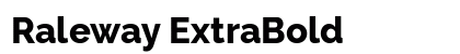 Raleway ExtraBold Preview