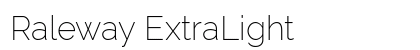 Raleway ExtraLight Preview