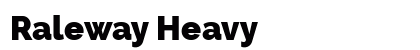 Raleway Heavy Preview