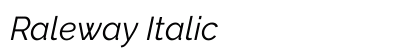 Raleway Italic Preview