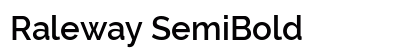 Raleway SemiBold Preview