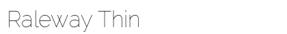 Raleway Thin Preview