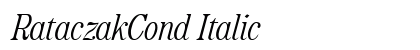 RataczakCond Italic Preview