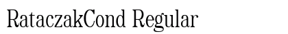 RataczakCond Regular preview