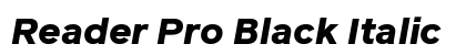 Reader Pro Black Italic Preview