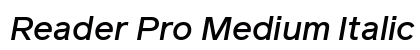 Reader Pro Medium Italic Preview
