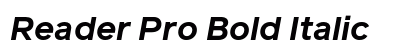 Reader Pro Bold Italic Preview