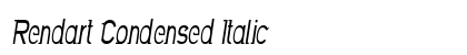 Rendart Condensed Italic Preview