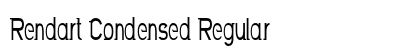 Rendart Condensed Regular Preview