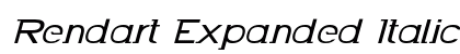 Rendart Expanded Italic Preview