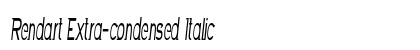 Rendart Extra-condensed Italic Preview