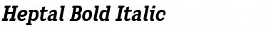 Heptal Bold Italic Font