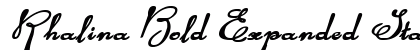 Rhalina Bold Expanded Italic Bold Expanded Italic preview