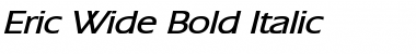 Eric Wide Bold Italic Font