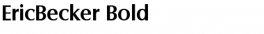 EricBecker Bold Font EricBecker Bold Font