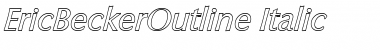 EricBeckerOutline Italic Font