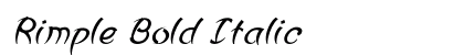 Rimple Bold Italic Preview