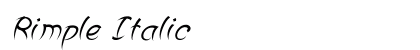 Rimple Italic Preview
