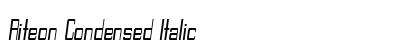 Riteon Condensed Italic Preview