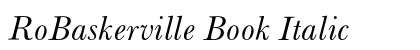 RoBaskerville Book Italic preview