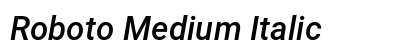 Roboto Medium Italic Preview